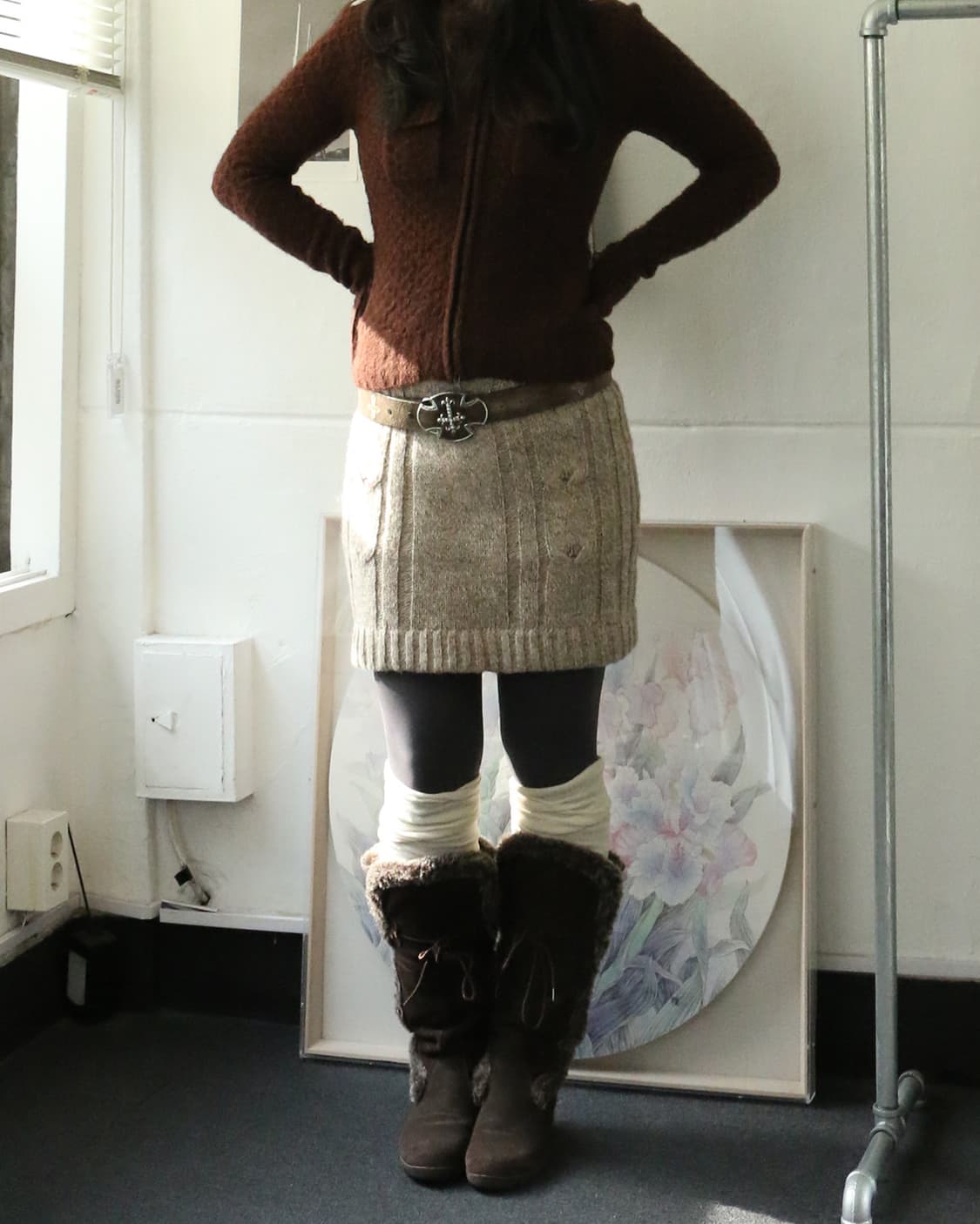 큐브 슈가 노르딕 니트 스커트 상품이미지2