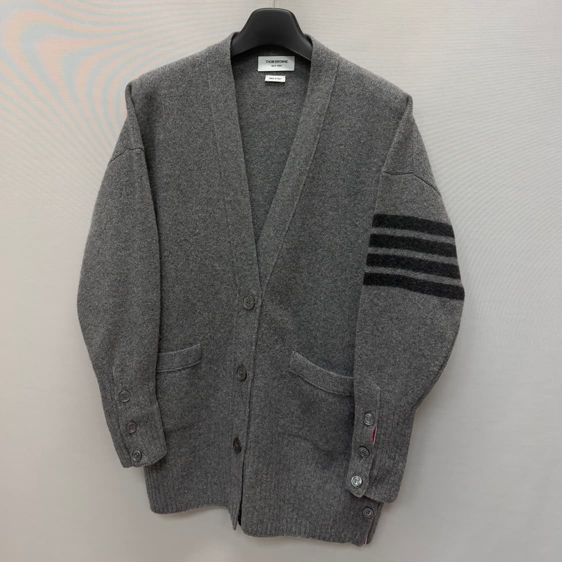 톰브라운 오버워시드 캐시미어 사선완장 가디건 ( 여성 오버핏 ) 상품이미지3