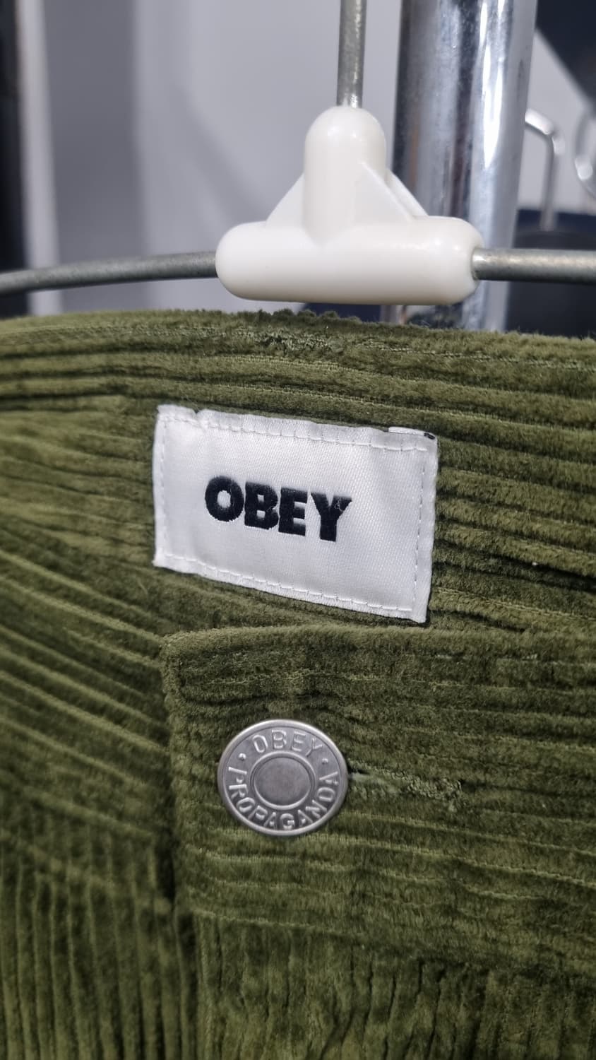 오베이 (obey) 코듀로이팬츠(겨울용 골덴바지) 카고 카키 32size 상품이미지3