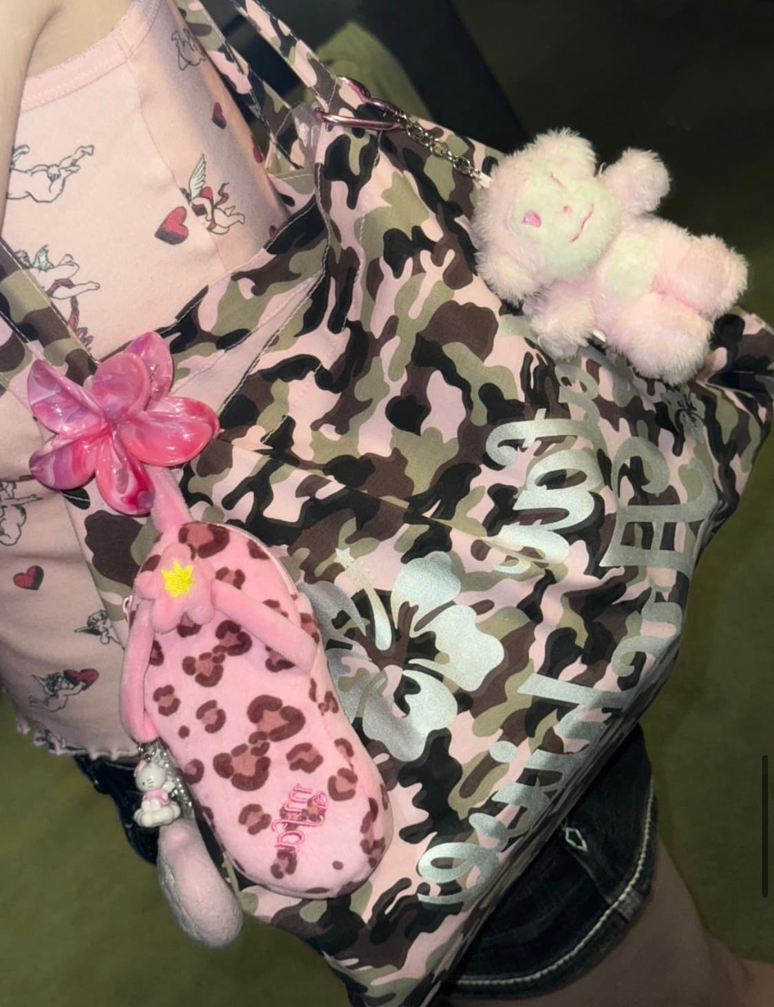 마이페이브아카이브 마페아 핑크 카모 토트백 상품이미지2