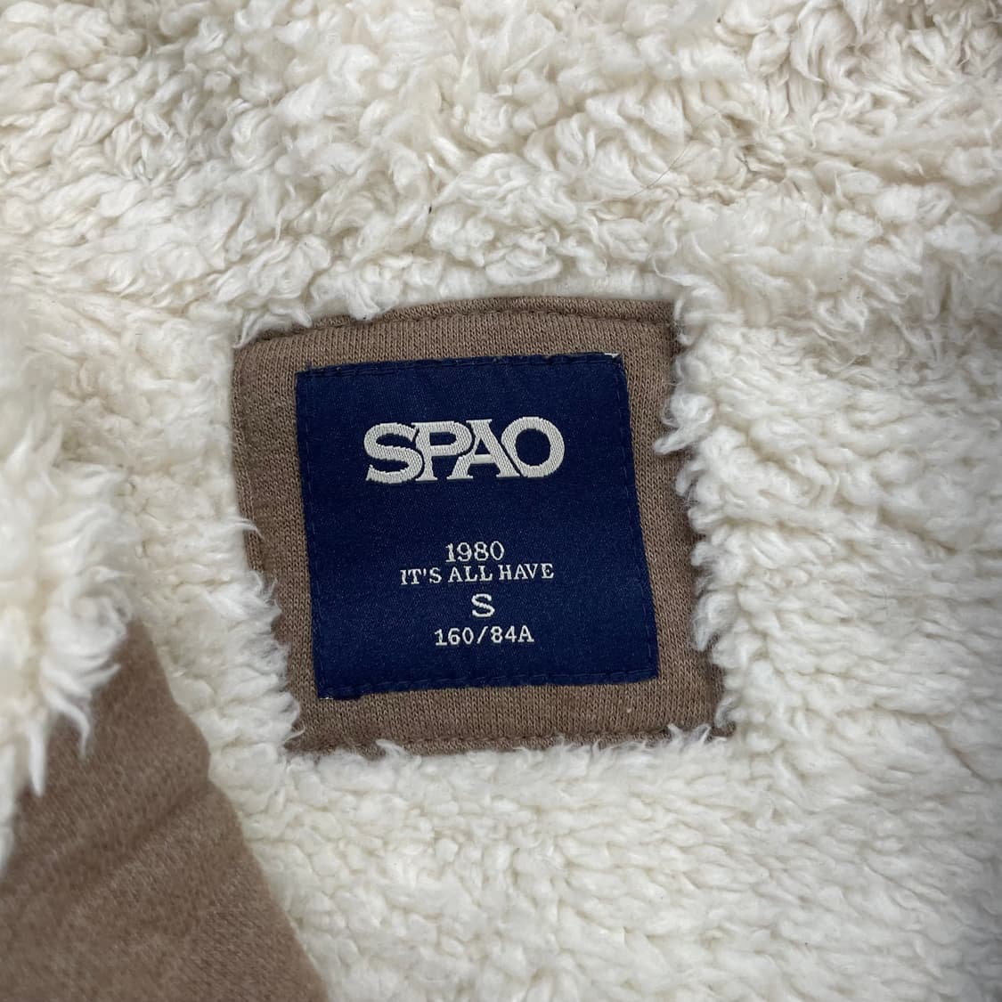 스파오 어센틱 아치 로고 울프죠 후드집업 브라운 상품이미지4