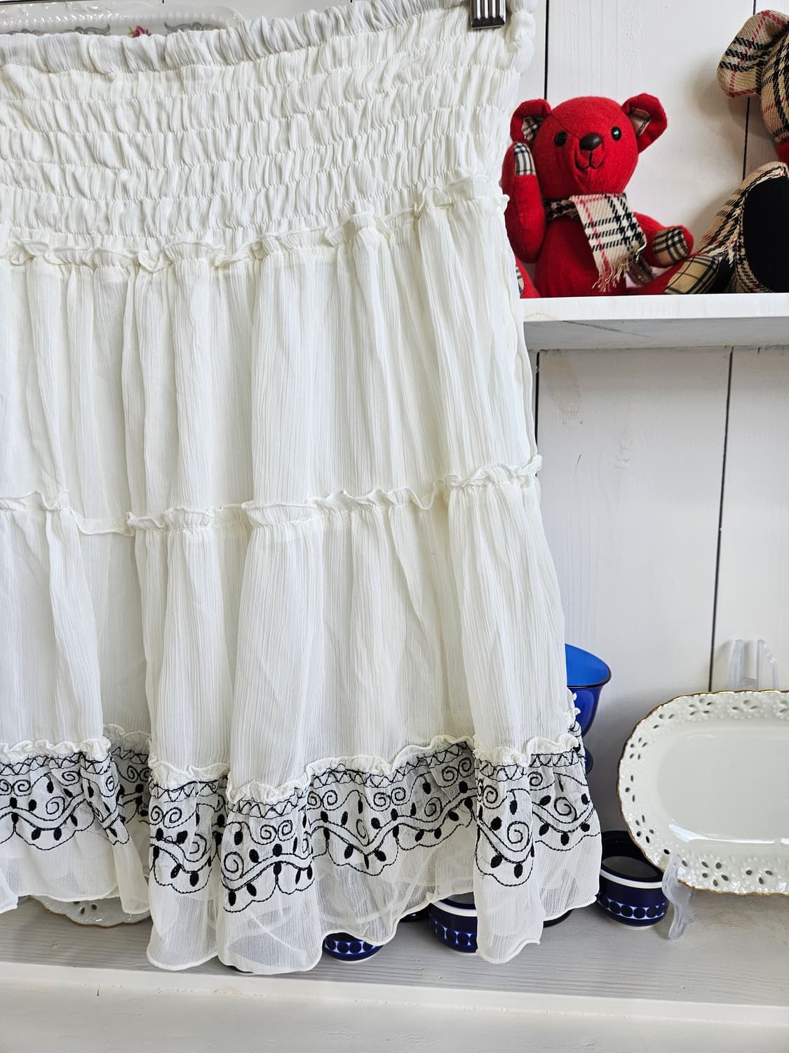 화이트 밴딩 캉캉 미니 스커트 상품이미지6