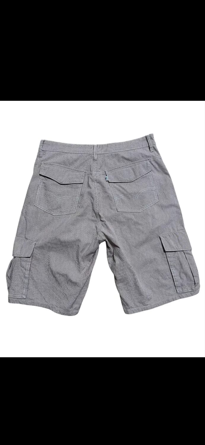 리바이스 핀 스트라이프 카고 반바지 화이트탭 33size 상품이미지4