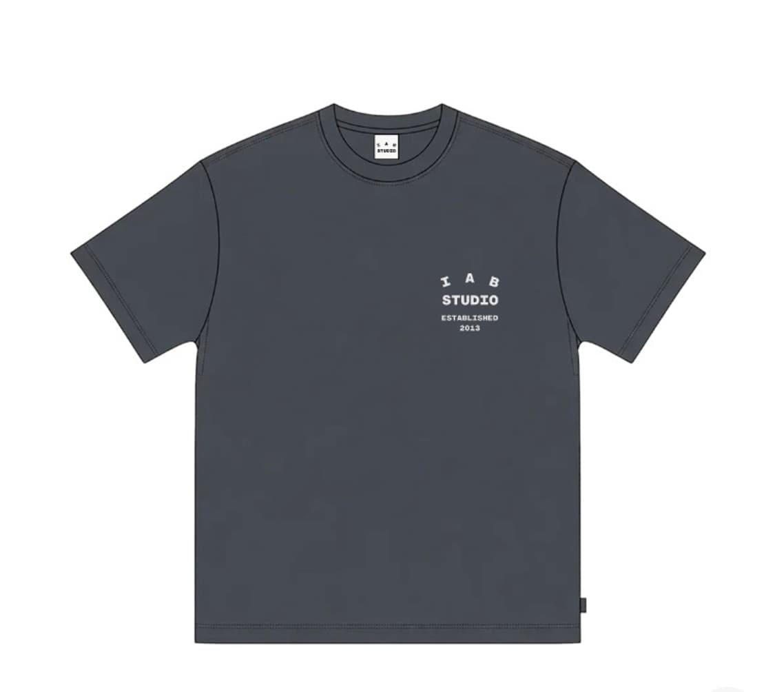 아이앱 스튜디오 26 아이앱 티셔츠 반팔 차콜 화이트 xl 상품이미지4