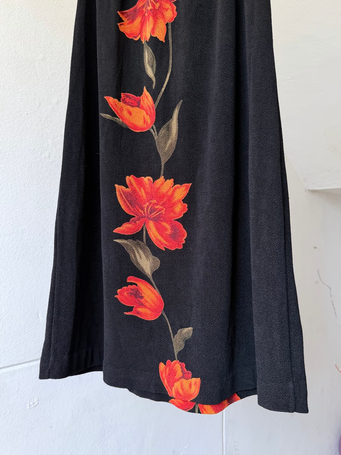 플라워패턴 y2k 롱 비스코스 스커트 상품이미지3