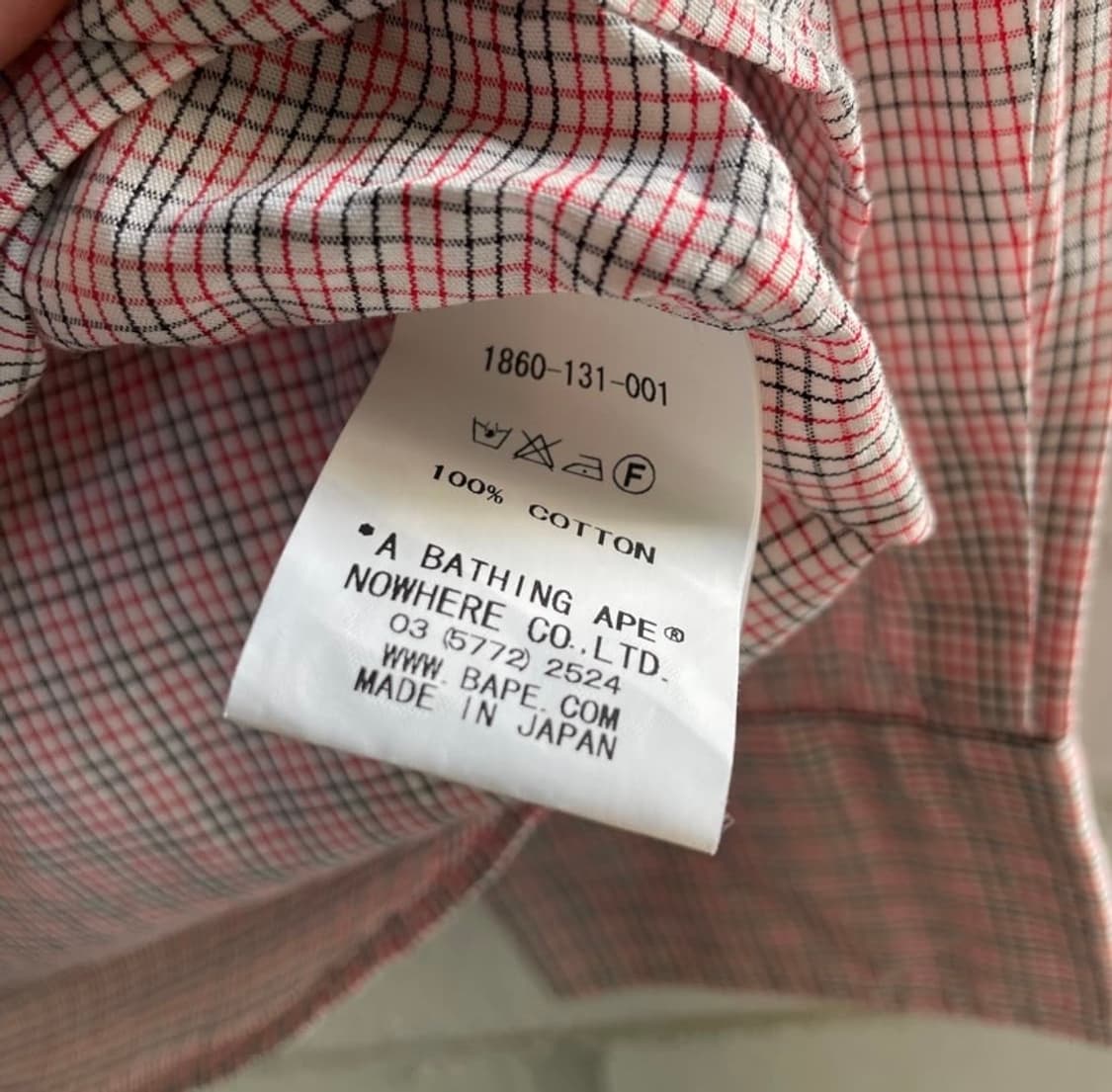 베이프 체크 셔츠 m  상품이미지3