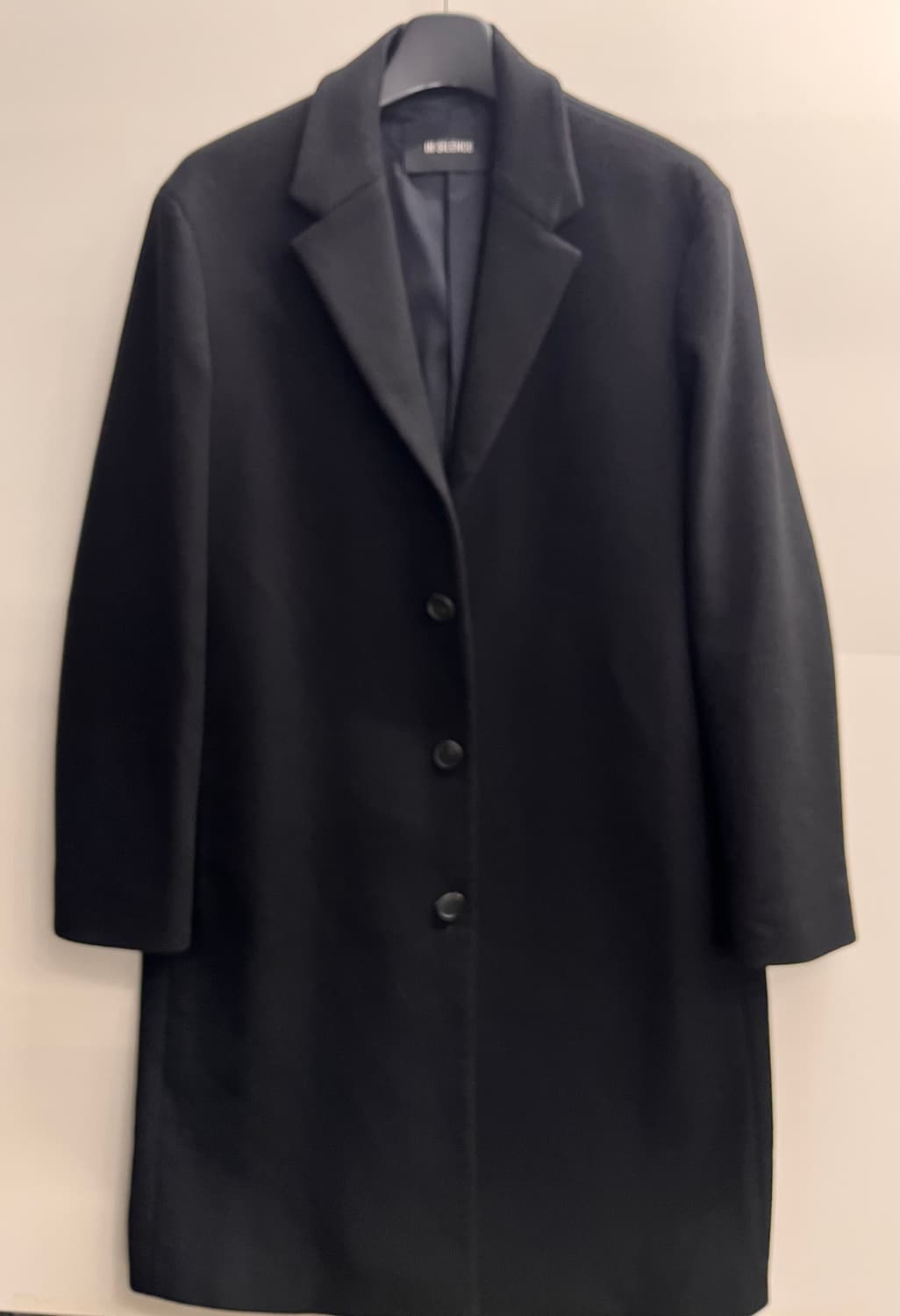 INSILENCE 인사일런스 블랙 울 캐시미어 코트 L 상품이미지1