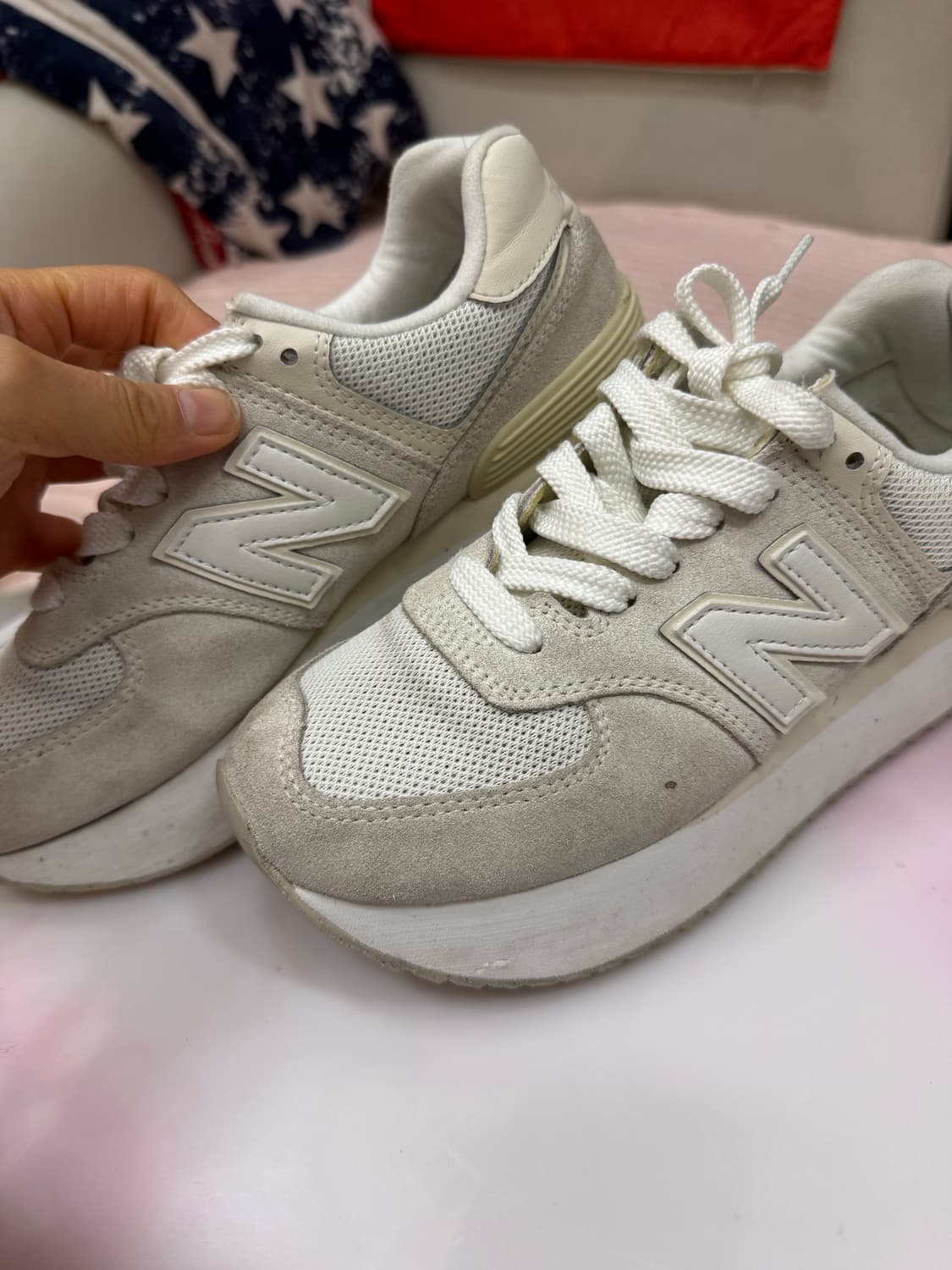 New Balance 574 클래식 스웨이드 스니커즈 상품이미지3