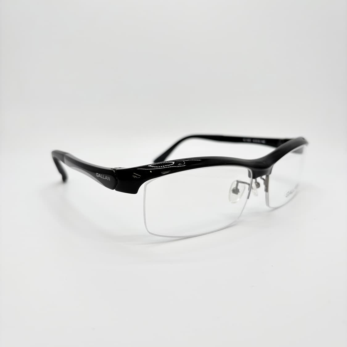 GALLAN 블랙 반무테 고글 안경 상품이미지2