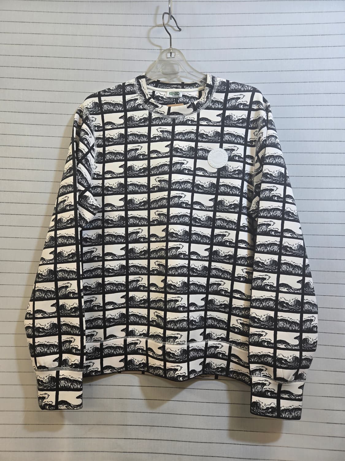 KENZO(정품) 겐조 웨이브 패턴 맨투맨 티셔츠 상품이미지1