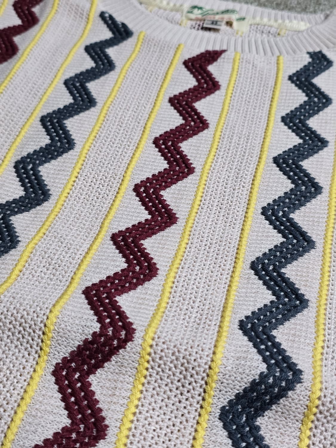 타임원클로딩 부처프로덕츠 패턴 서머니트 엣라코 엣라스트 니트42 새제품
 상품이미지5