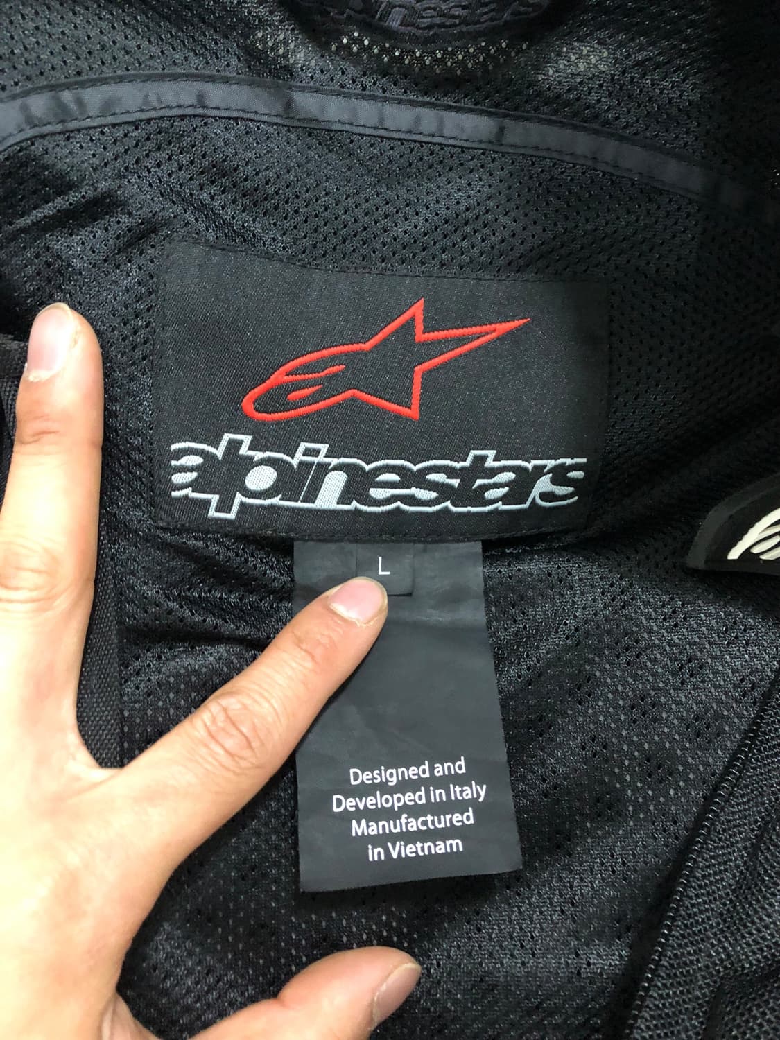 알파인스타 검/흰 바이크 자켓 L 상품이미지7