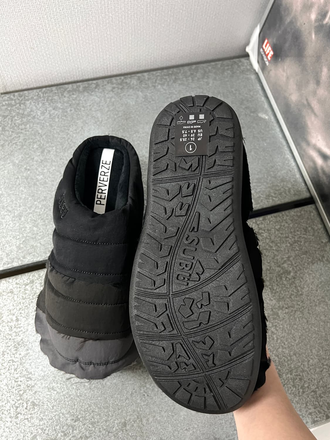 PERVERZE SUBU Step Winter Sandal (Black) 상품이미지7