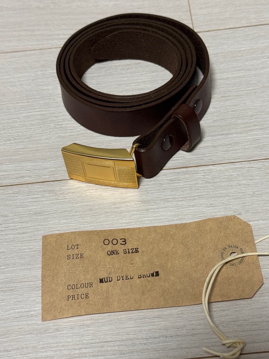 타이가타카하시 머드다잉 벨트 lot.003 상품이미지1