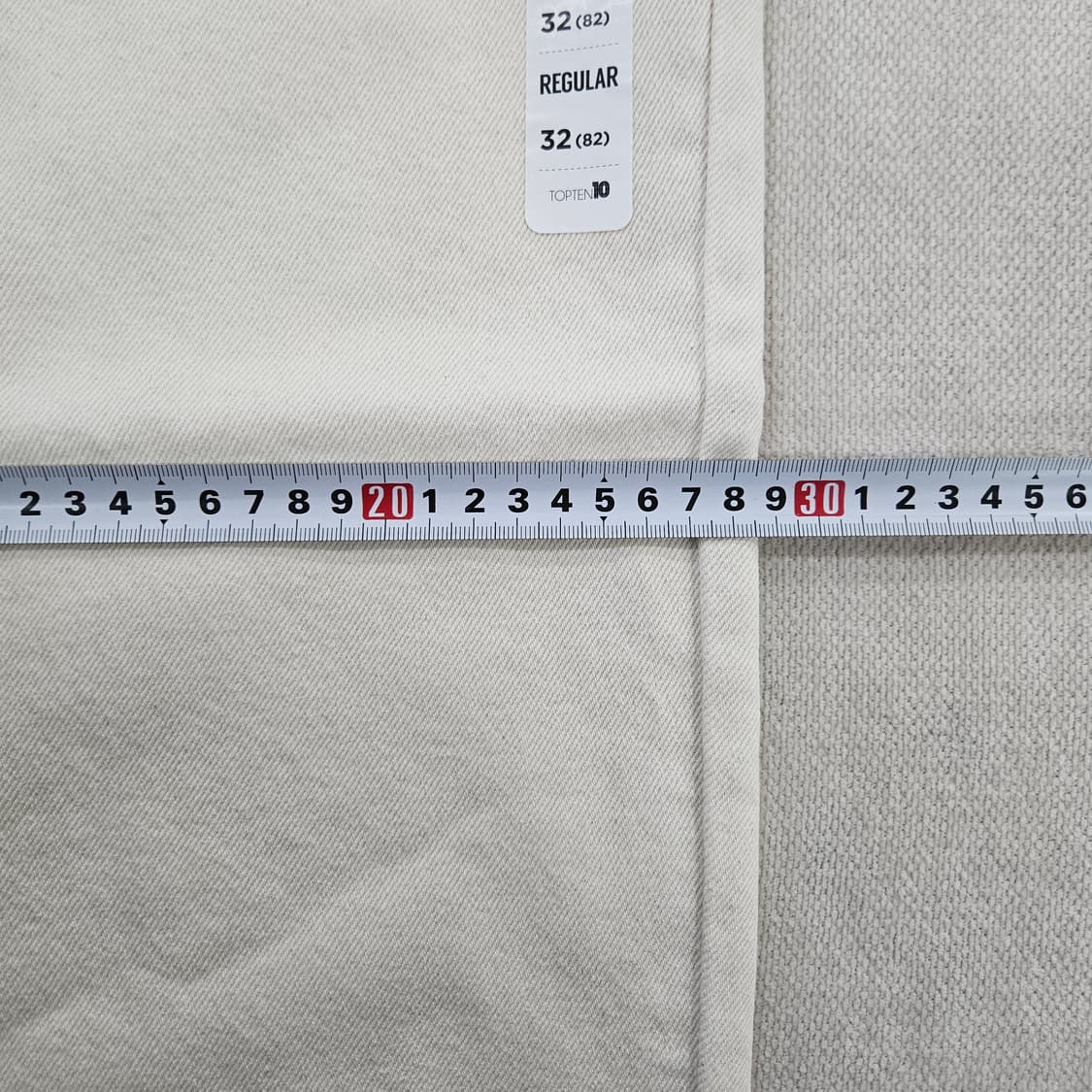 [32] 새상품 탑텐 화이트 일자 코튼 치노 면팬츠 0120Y2 상품이미지6