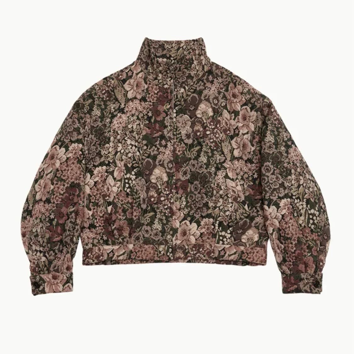 아모멘토 플라워 자카드 블루종 상품이미지1