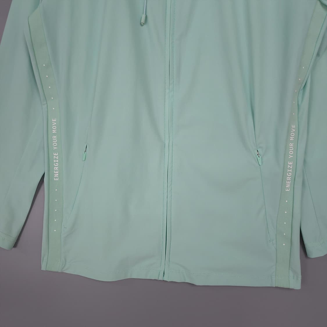 여성용 데상트 Descente 민트 컬러 집업 후드 바람막이 95 상품이미지3