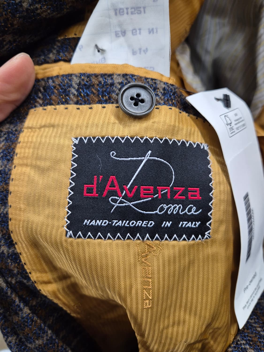d'Avenza Roma 핸드테일러드 체크 블레이저 상품이미지5