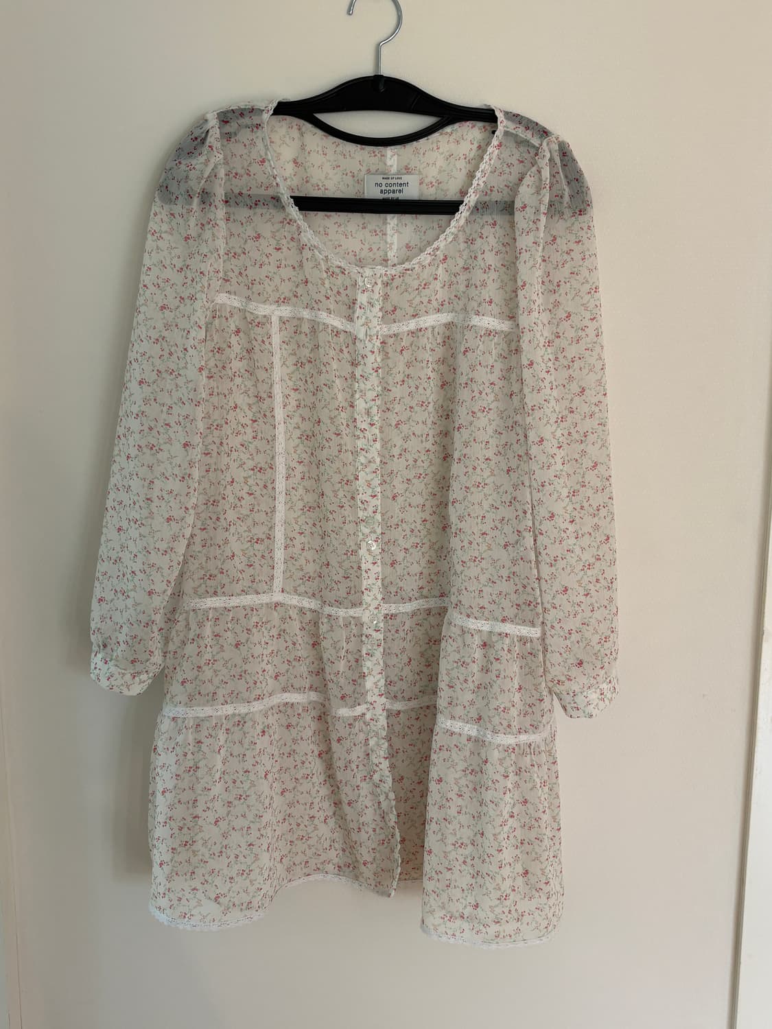 노컨텐츠 338. Sheer Flower Dress  상품이미지3