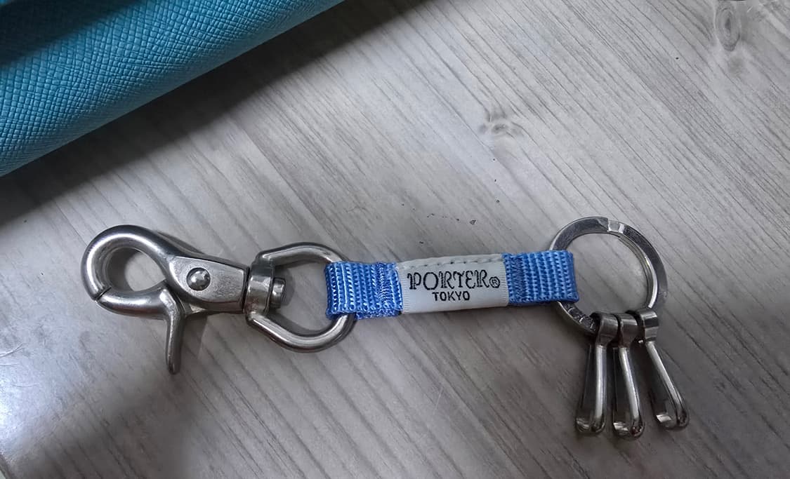 요시다포터 PORTER TOKYO 키홀더 키링 블루 화이트 일본제 상품이미지1