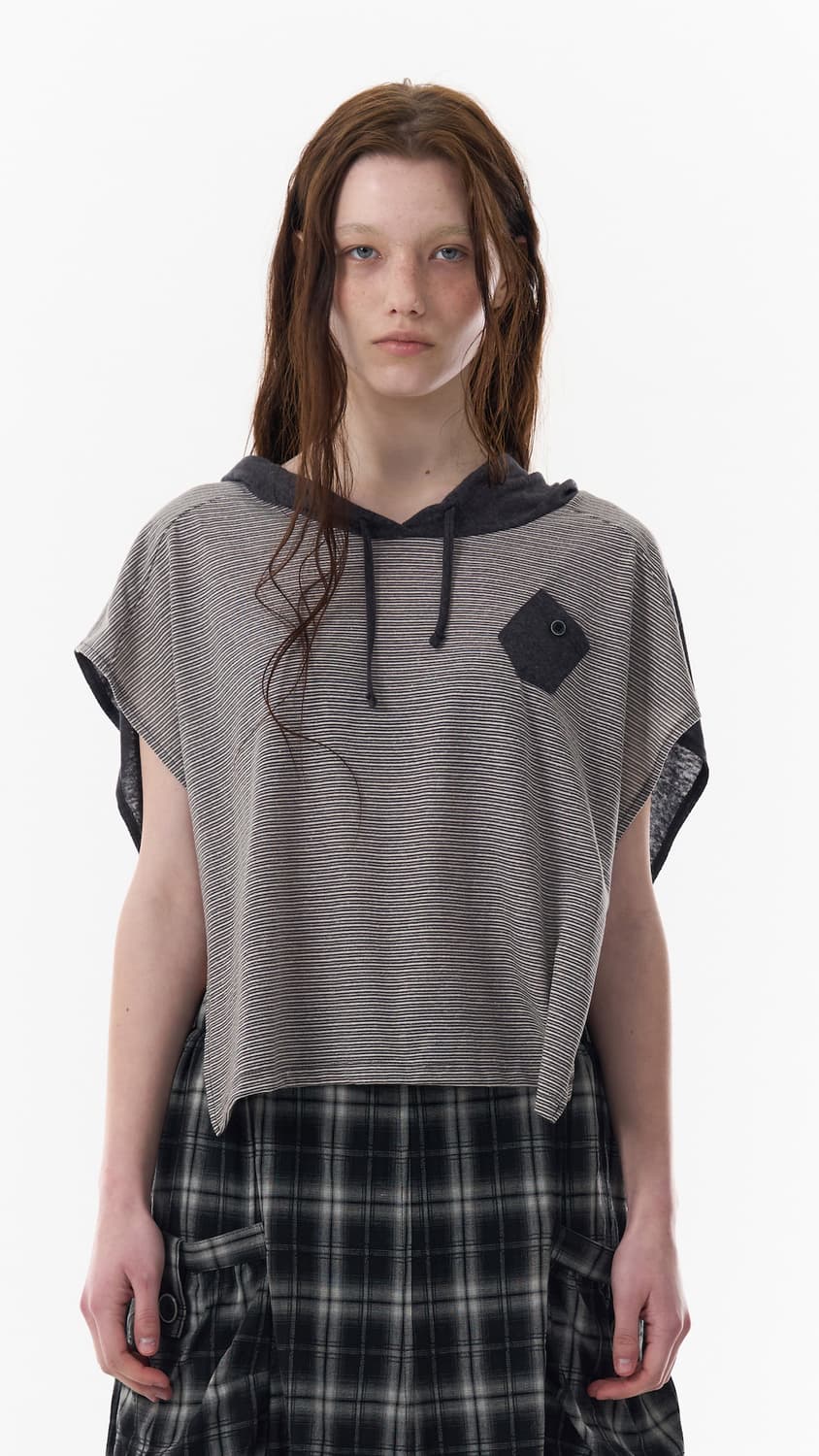 파히섬 STRIPE PANCHO HOODIE 텐스댄스 상품이미지1