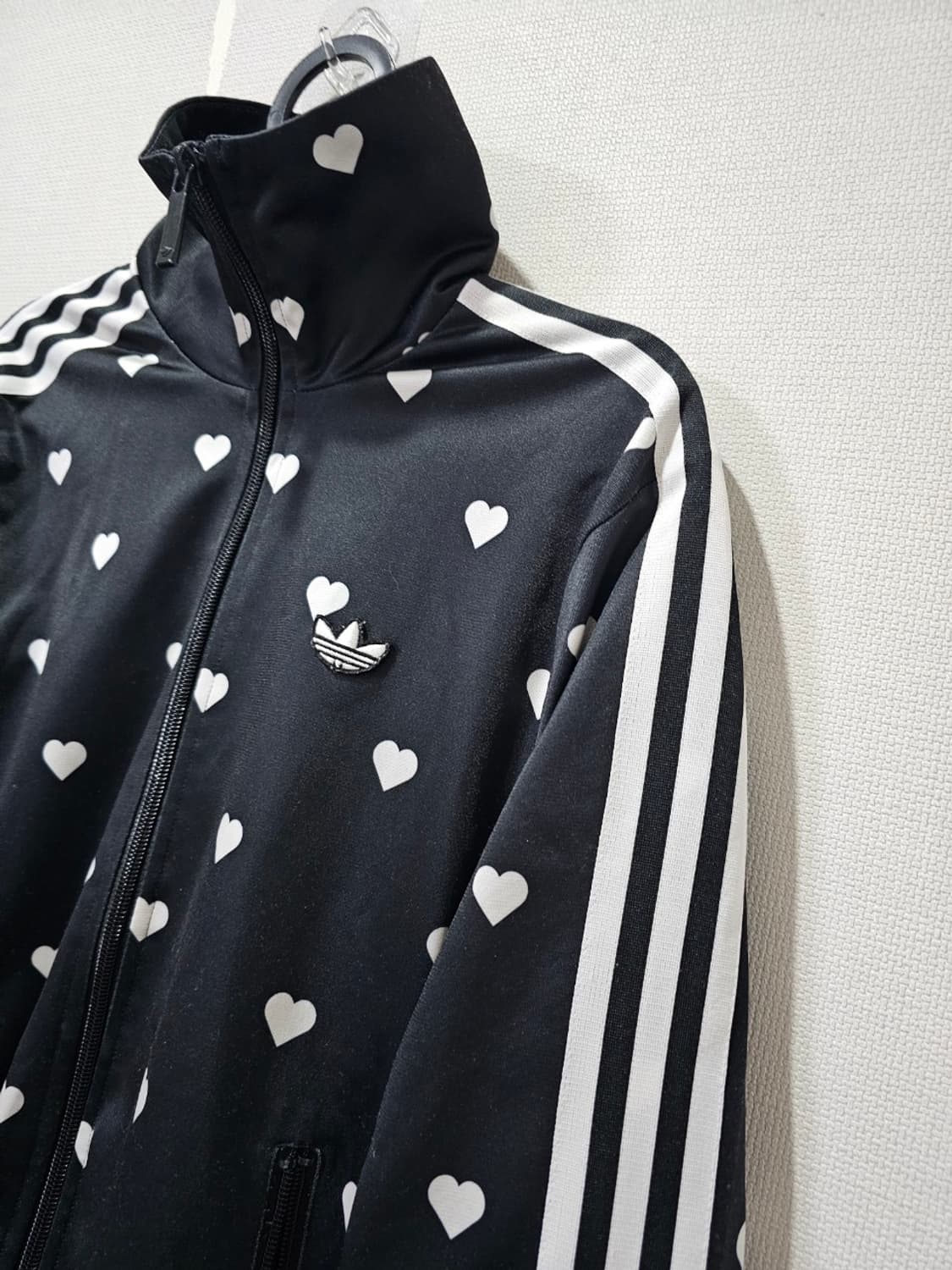 아디다스 여자 하트 도트 하트 땡땡이 트랙탑 져지집업 90 / S 상품이미지2