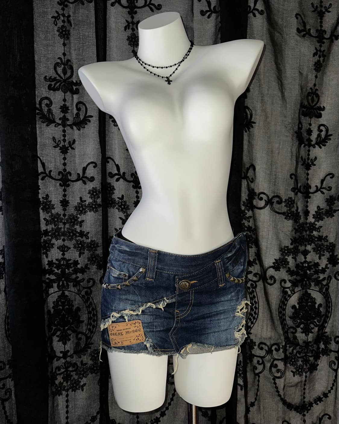 denim rock chic skirt pants 상품이미지1