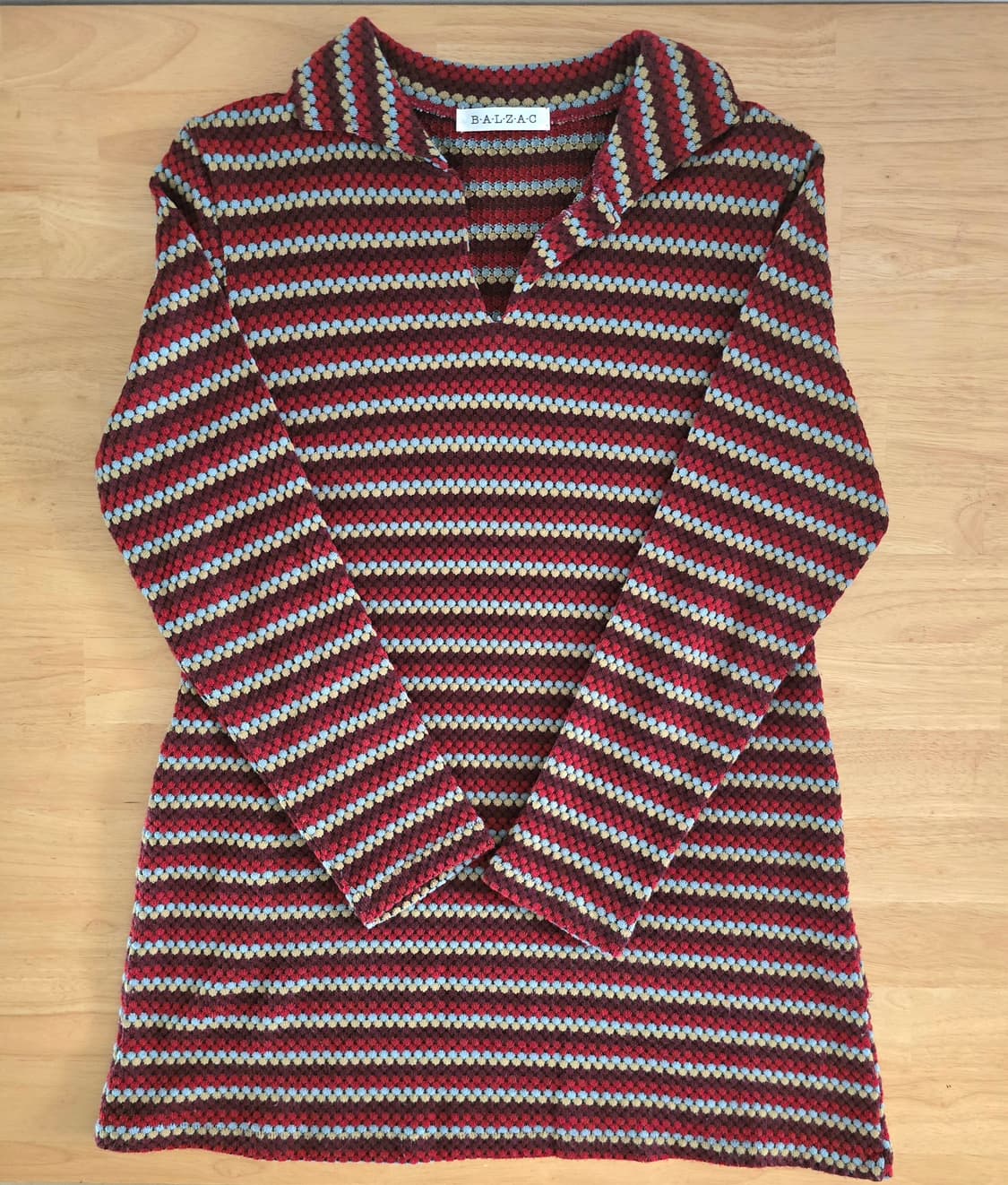 BALZAC 빈티지 멀티 스트라이프 V넥 니트 상품이미지5