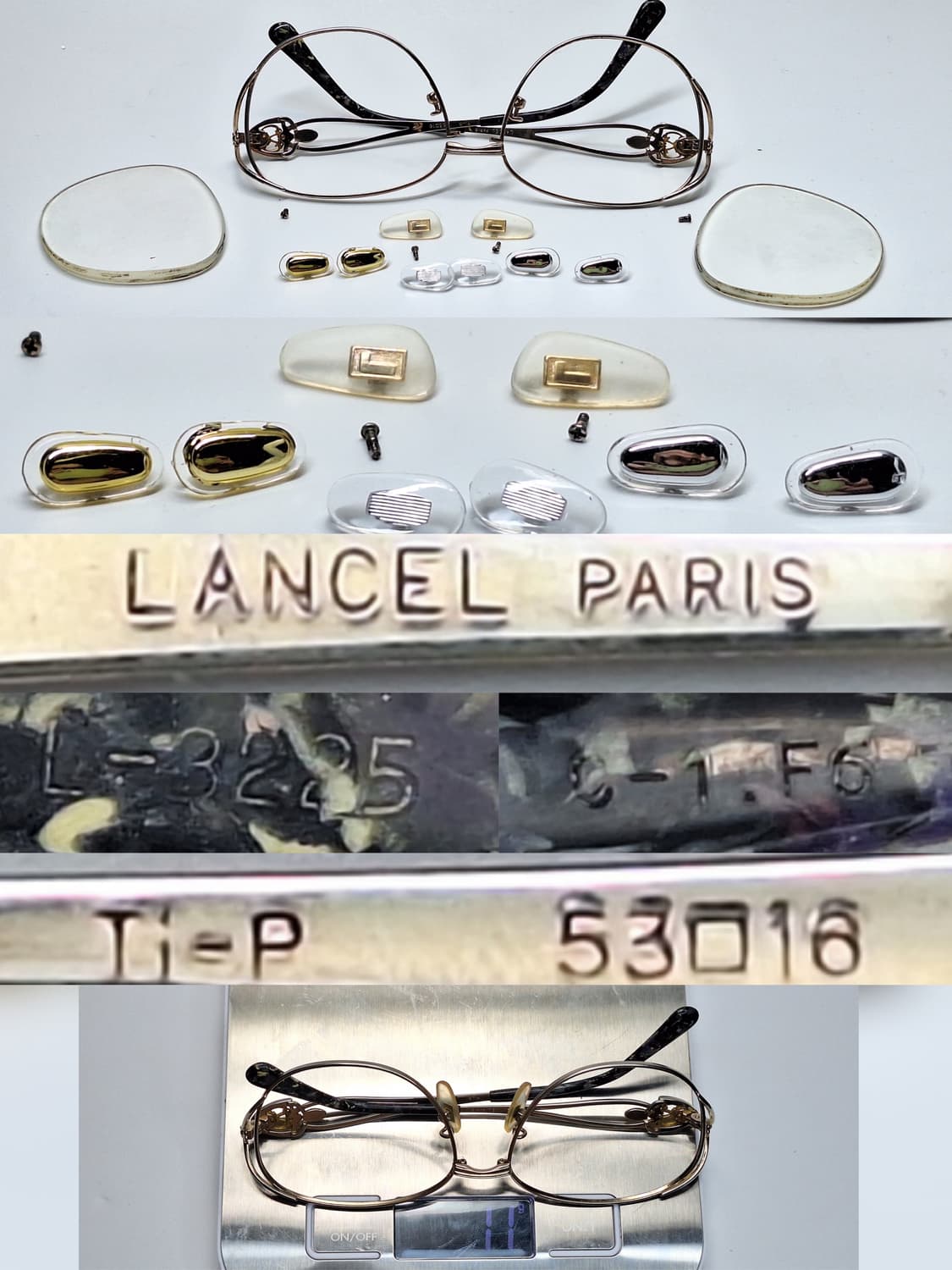 90s 일본 빈티지/란셀 LANCEL L-3225 순수 티타늄 안경테 상품이미지8