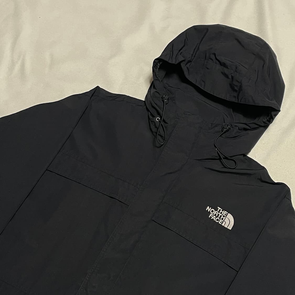 110 노스페이스 블랙 후드 바람막이 상품이미지1