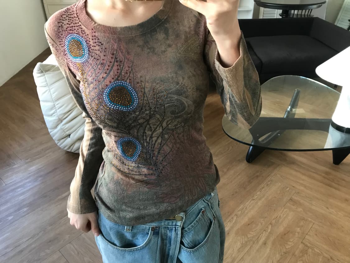 vintage pattern top 상품이미지5