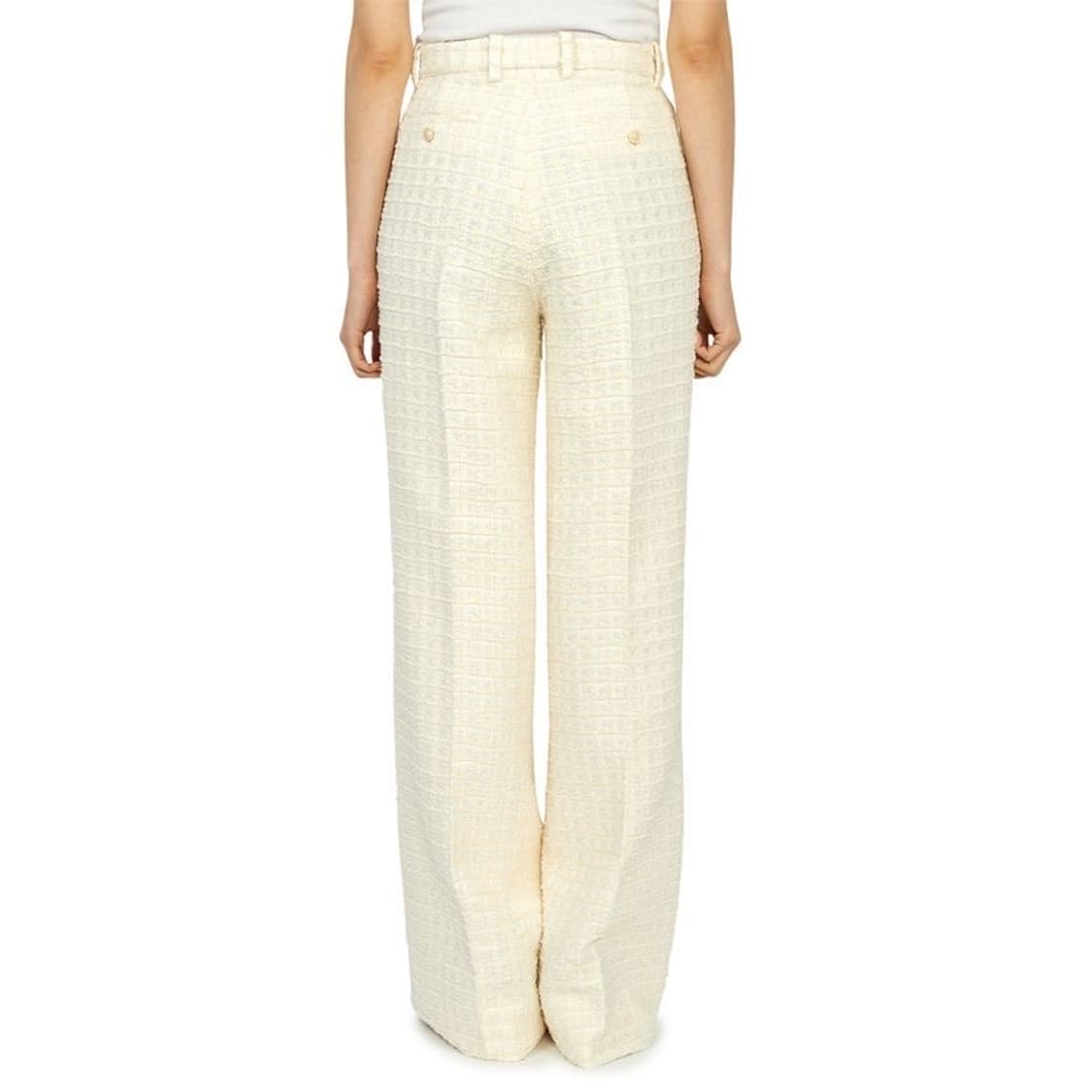 구찌 정품 아이보리 트위드 와이드 팬츠 36 상품이미지2