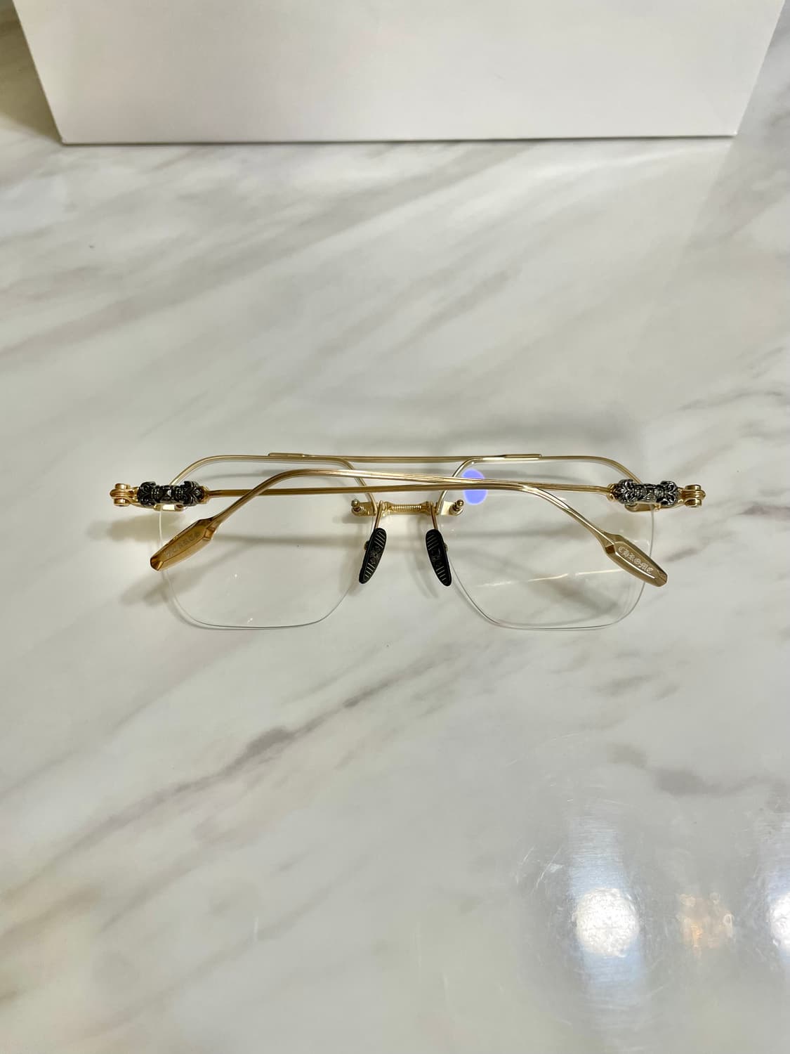 새상품 신형 크롬하츠 플루이드 안경 투톤금장 보증서O 상품이미지3