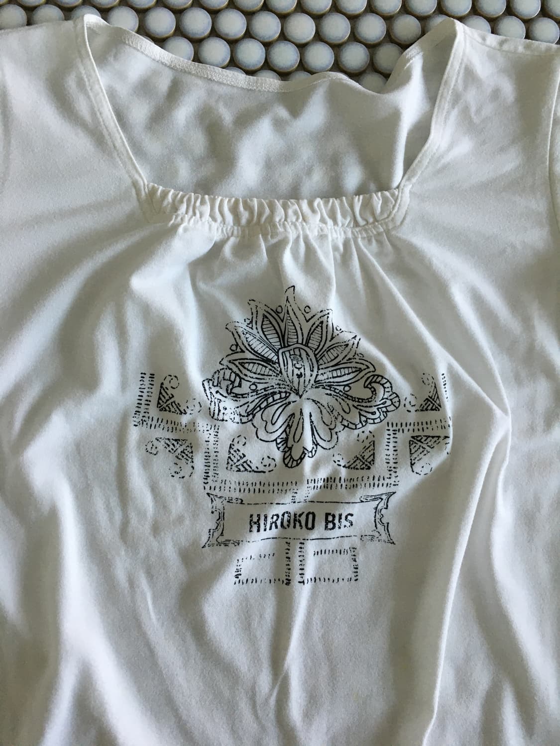 lace trim graphic top 상품이미지7