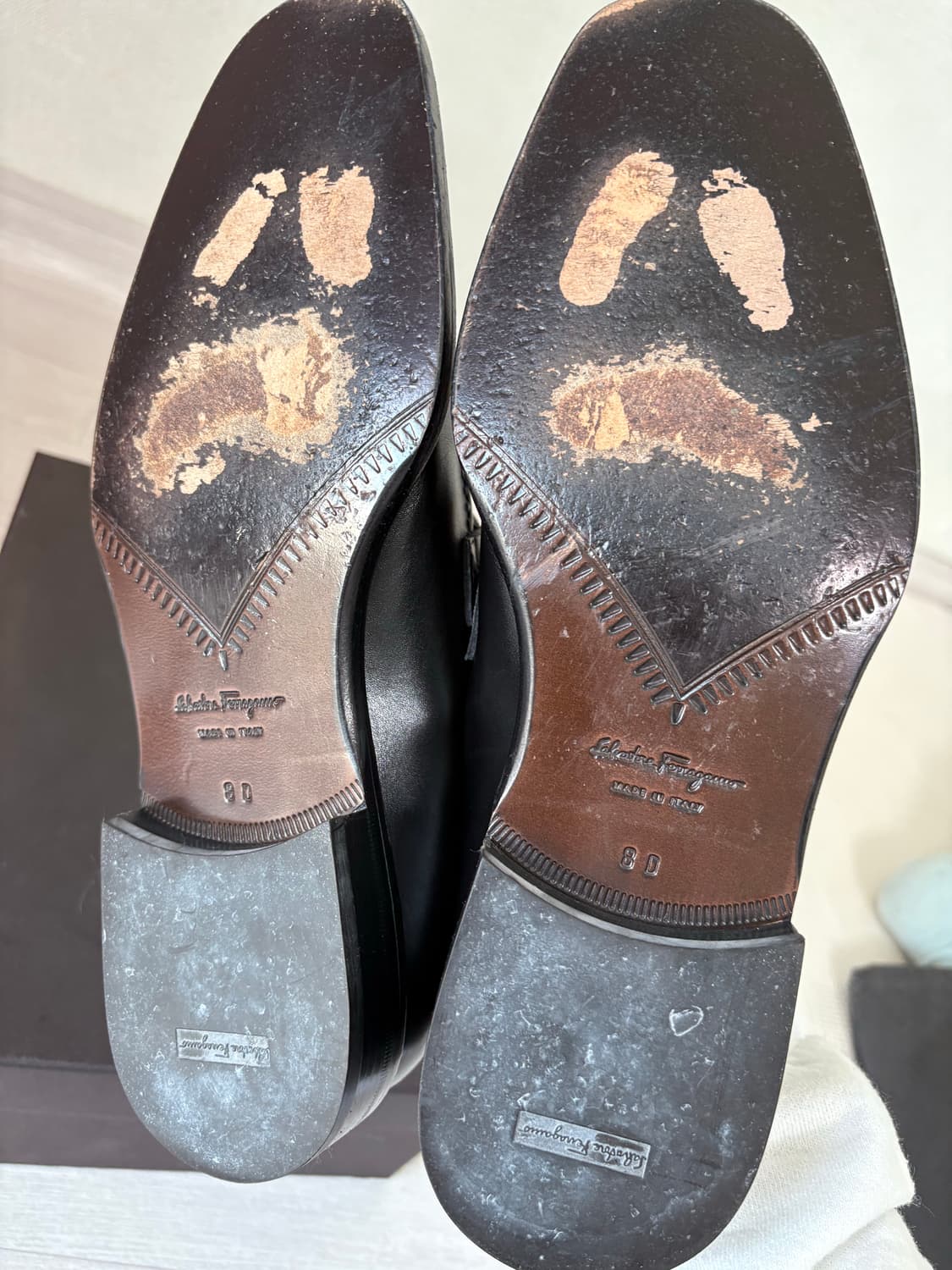 페레가모 블랙 가죽 로퍼 265 8D  상품이미지8