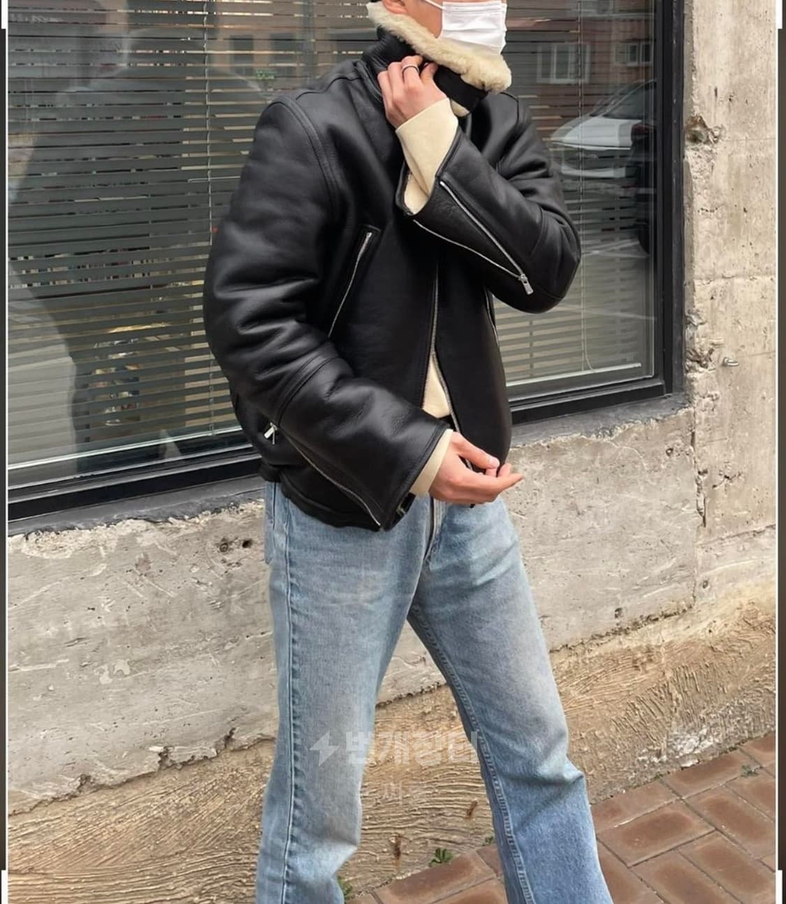 이얼즈어고 / 다크브라운 4 포켓 램스킨 무통 자켓 / S 상품이미지3