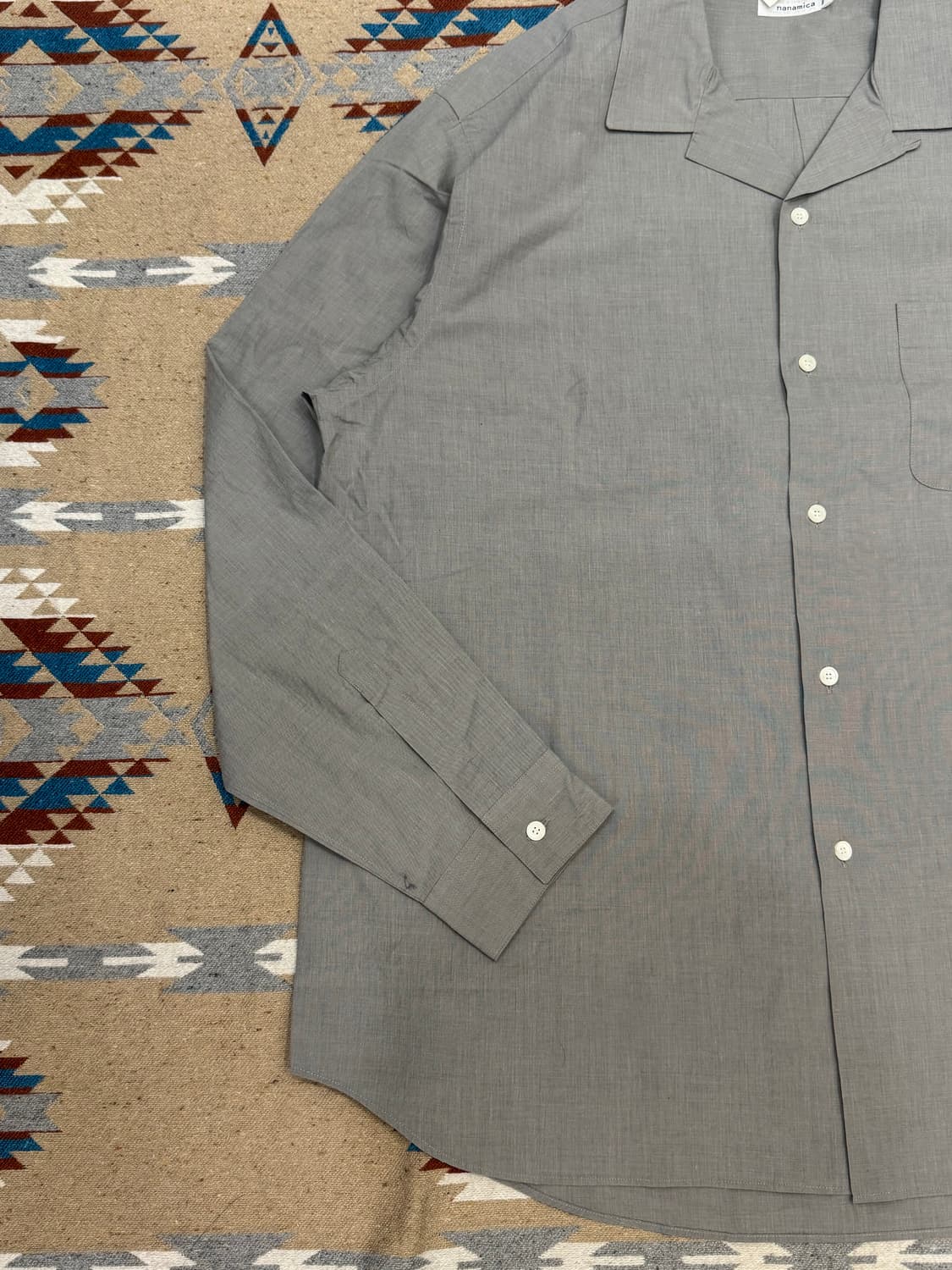 [L][105] 나나미카 오픈카라 엔드 온 엔드 셔츠 그레이  상품이미지3