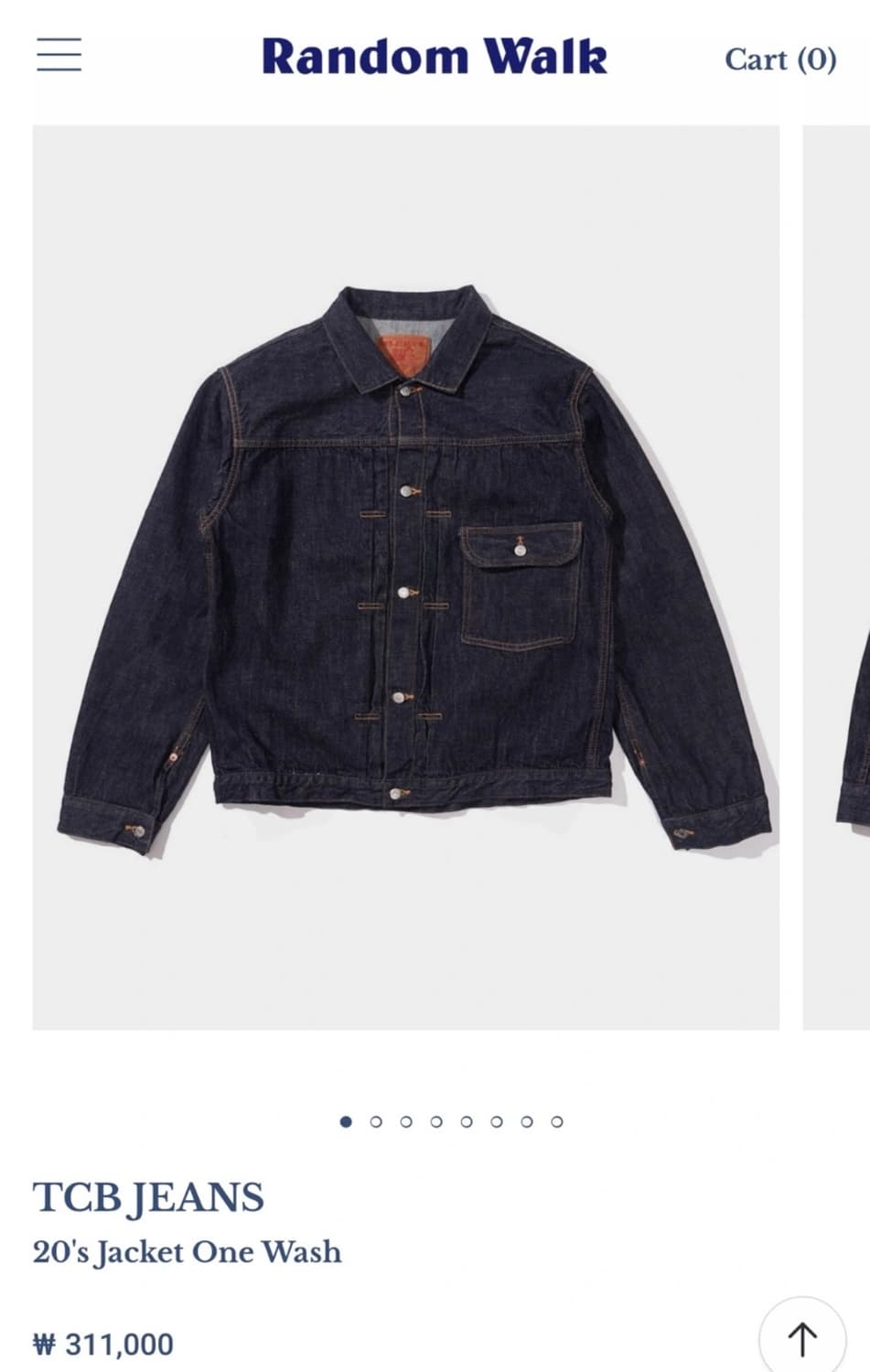 tcb jeans 20's 원워시 데님자켓 상품이미지3