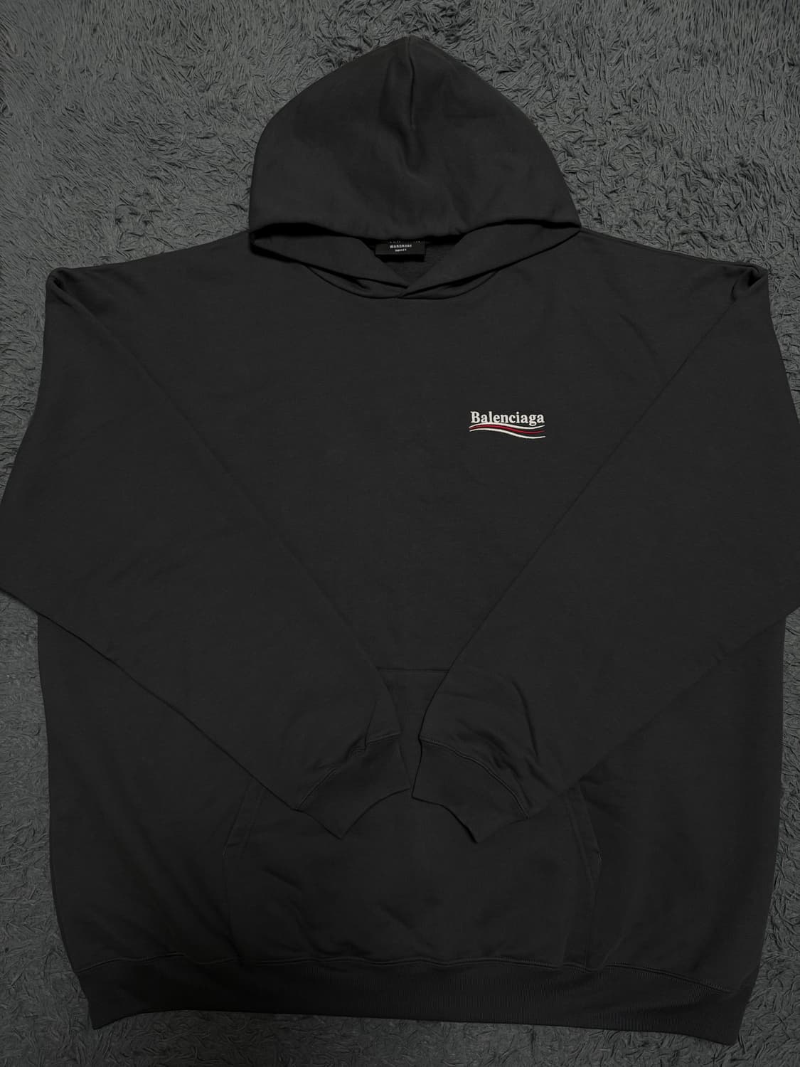 [115]발렌시아가 웨이브로고 자수 후드티  상품이미지1