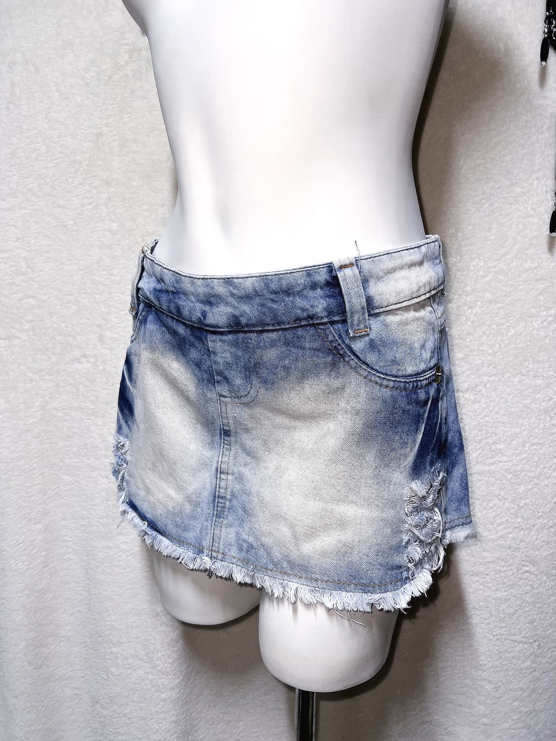 아이스진 오네갸루 펑크 y2k 와투케 00s 데님 버튼 미니스커트 핫팬츠 상품이미지4