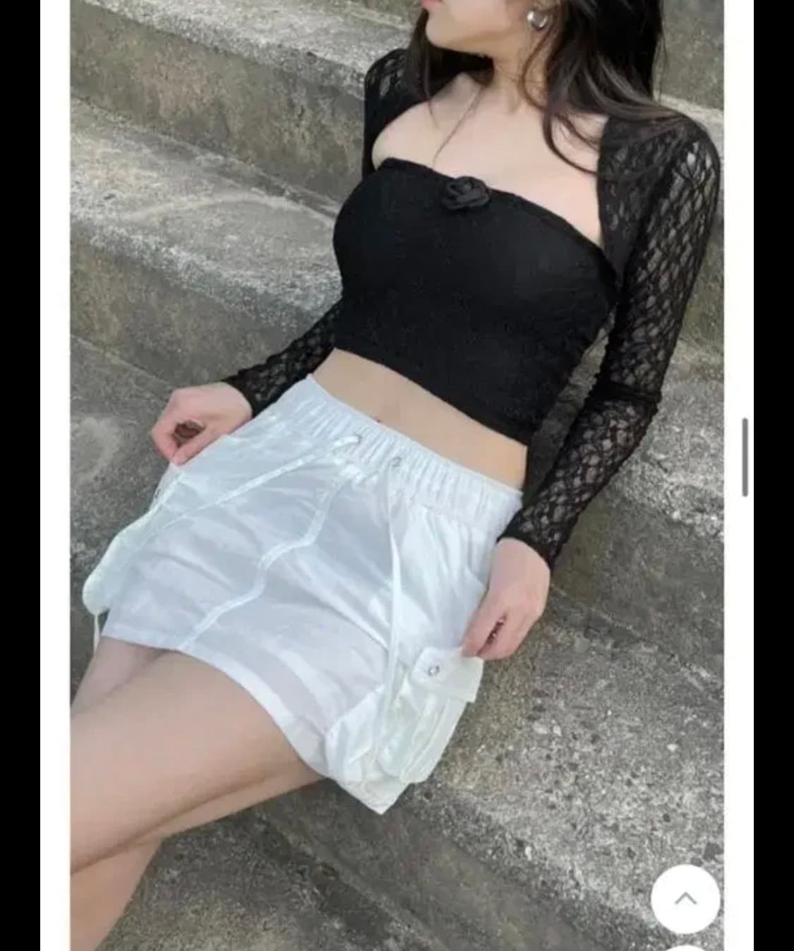 ( 새상품) 드라이로즈 카고 스커트 화이트  상품이미지1