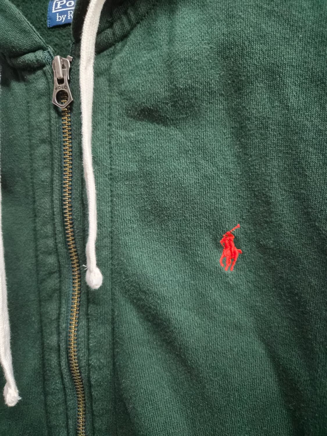 XL) 폴로 랄프로렌 00's  후드집업 그린 팝니다 상품이미지3