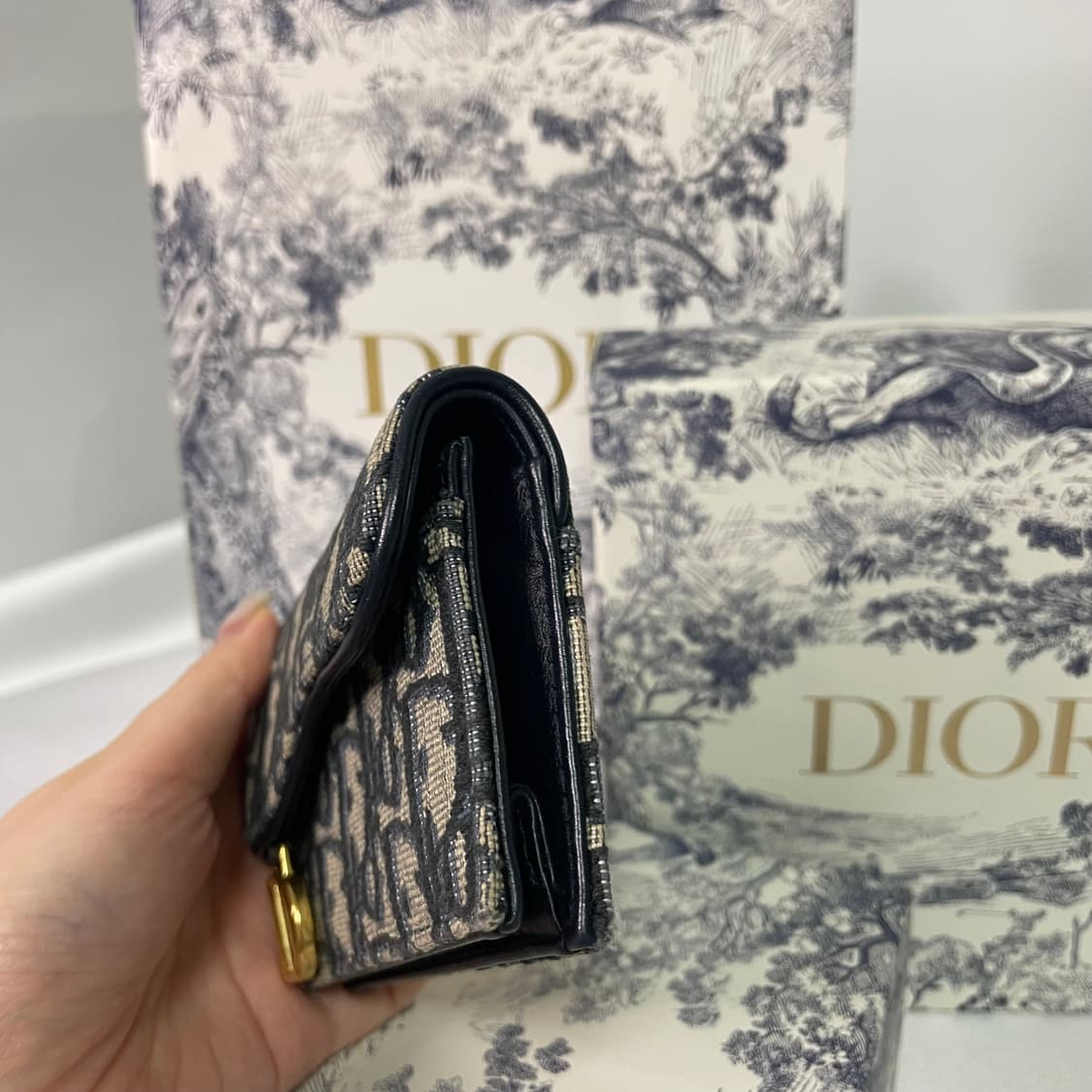 디올 오블리크 새들 카드지갑 상품이미지3