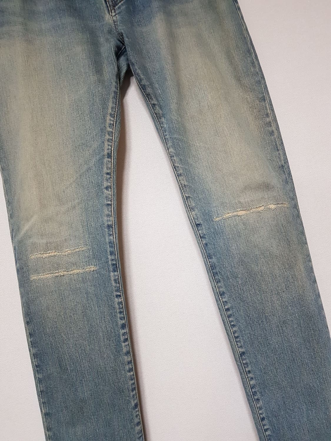 생로랑 무릎 디스 덧댐 진 데님 팬츠 청바지 상품이미지4