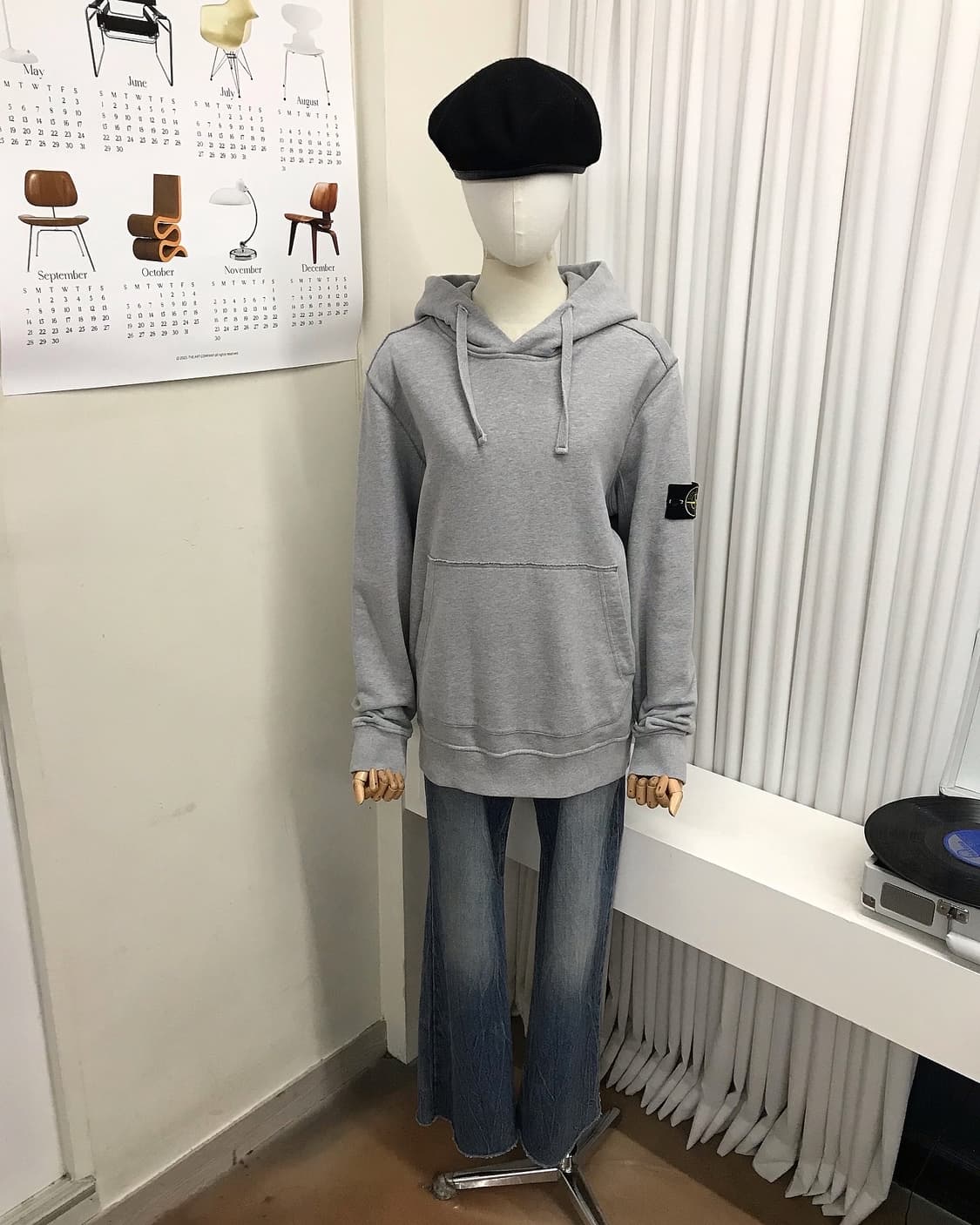 스톤아일랜드 그레이 후드티 상품이미지8