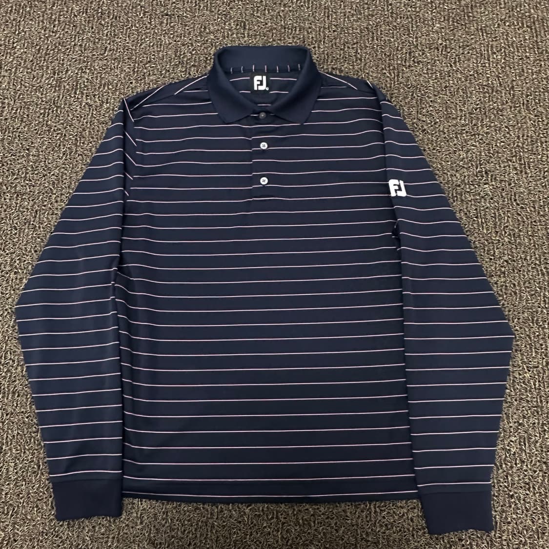 FJ 풋조이 남성 골프웨어 스트라이프 긴팔티셔츠 L 상품이미지1