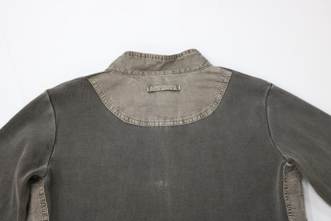 빈티지 카키 그레이 코듀로이 믹스 밀리터리 집업 자켓 (L) 상품이미지8