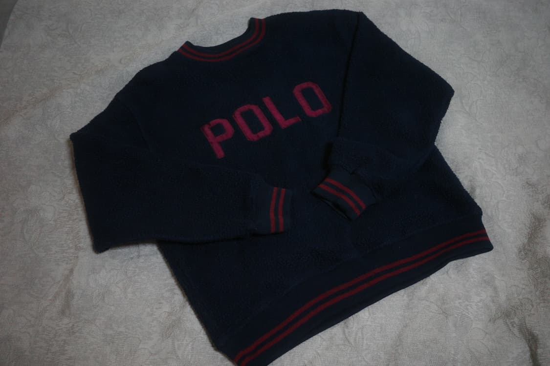 폴로 랄프로렌 네이비 플리스 맨투맨(M) 상품이미지1