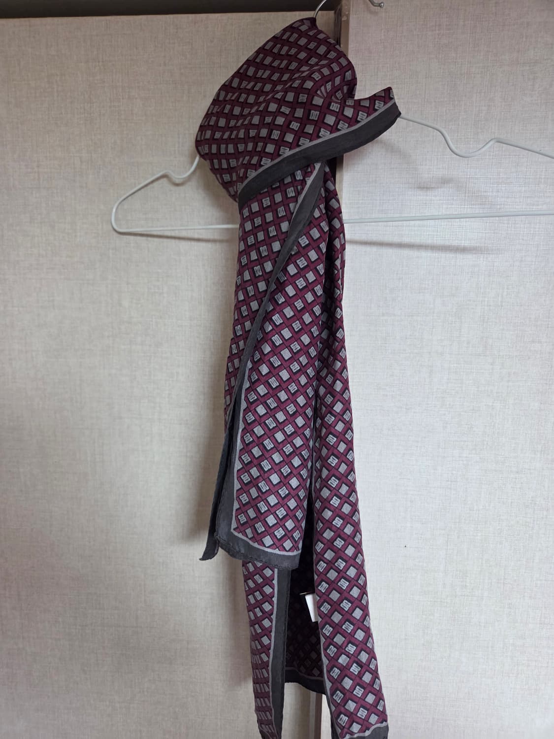 DAKS 체크 패턴 실크스카프 상품이미지5