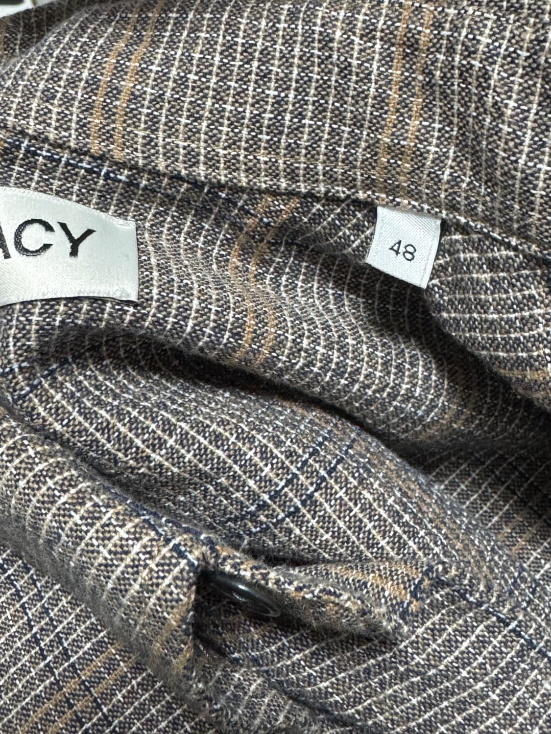 아워레가시 보로우드 BD 셔츠 아날로그 디소넌스 체크 / 48 사이즈  상품이미지4